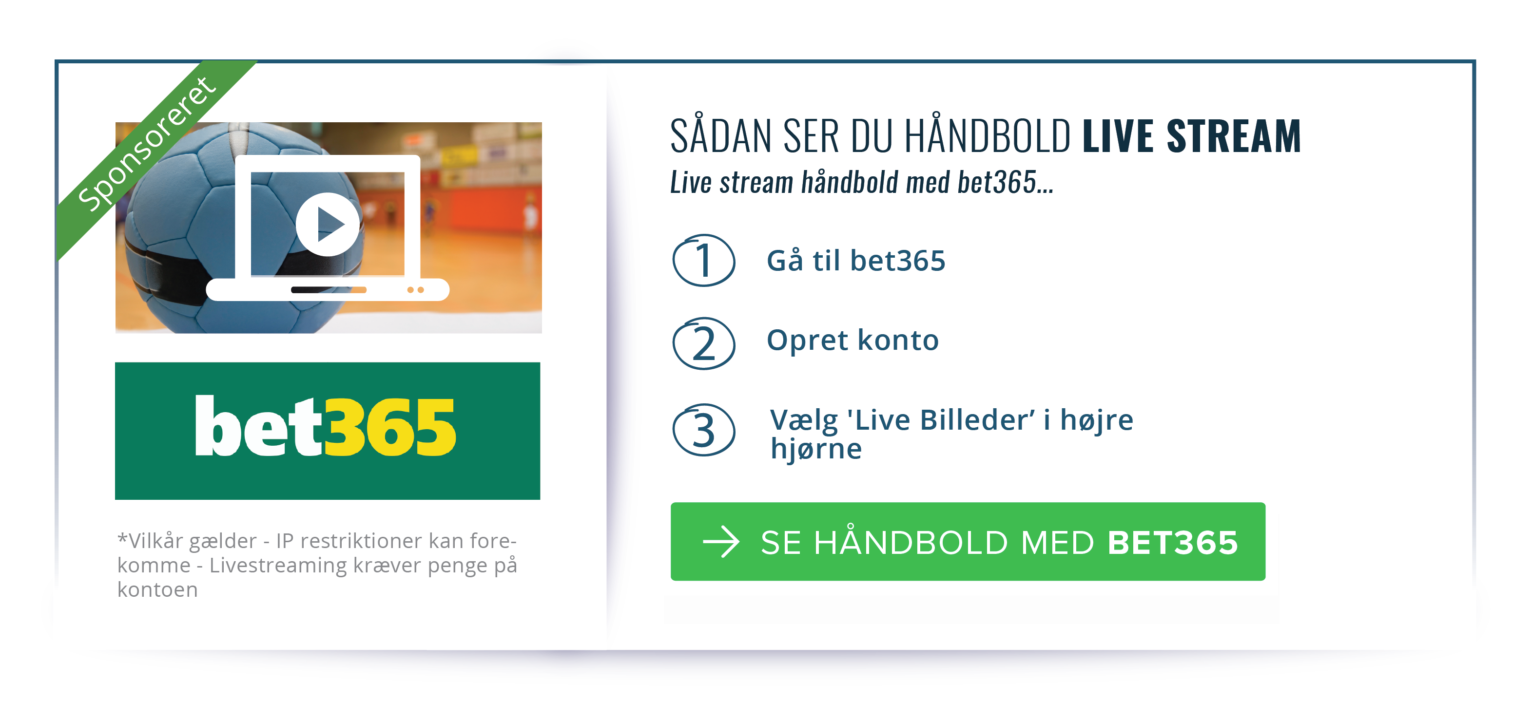 bet365 håndbold live stream